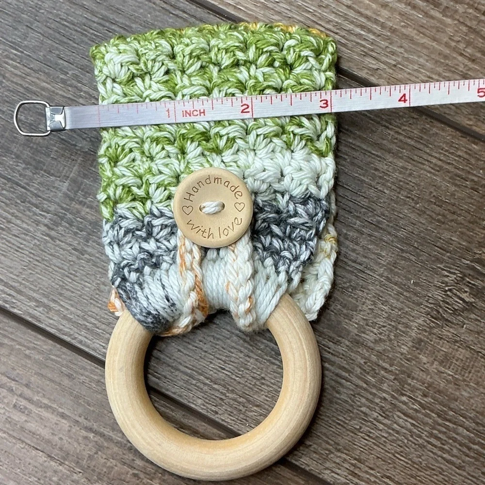 Kitchen Tea Hand Towel Holder Topper Cotton Wood‎ Handcrafted Handmade Crochet